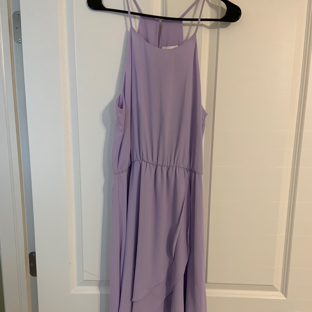 Lavender Hi Lo ruffle dress